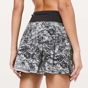 Lululemon Pace Rival Skirt (Tall) *No Panels 15" - 2 Masked Lace Starlight Black